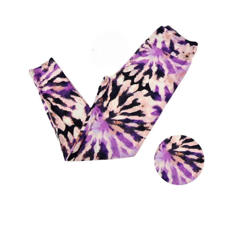 Tc2 LuLaRoe Leggings Halloween PINK & PURPLE TIE DYE Fits 18/24